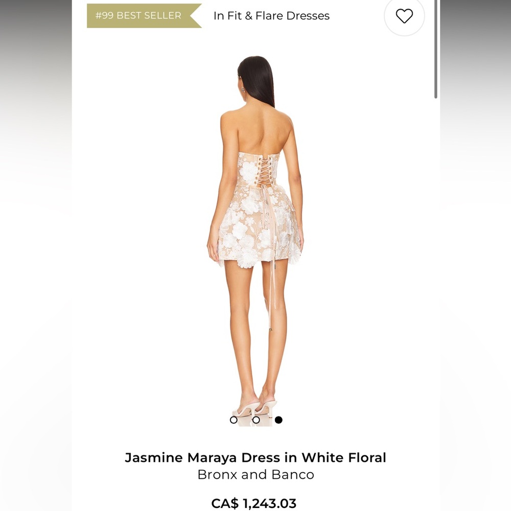 Bronx and Banco Jasmine Maraya White Floral Dress - Picture 3 of 7